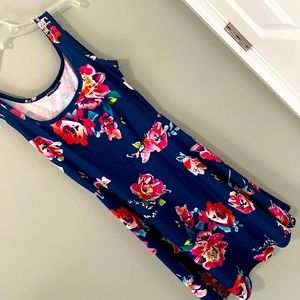 Blue floral dress, size small